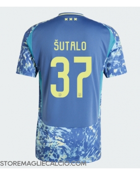 Ajax Josip Sutalo #37 Maglia Gara Trasferta Repliche 2024-25 Maniche Corte